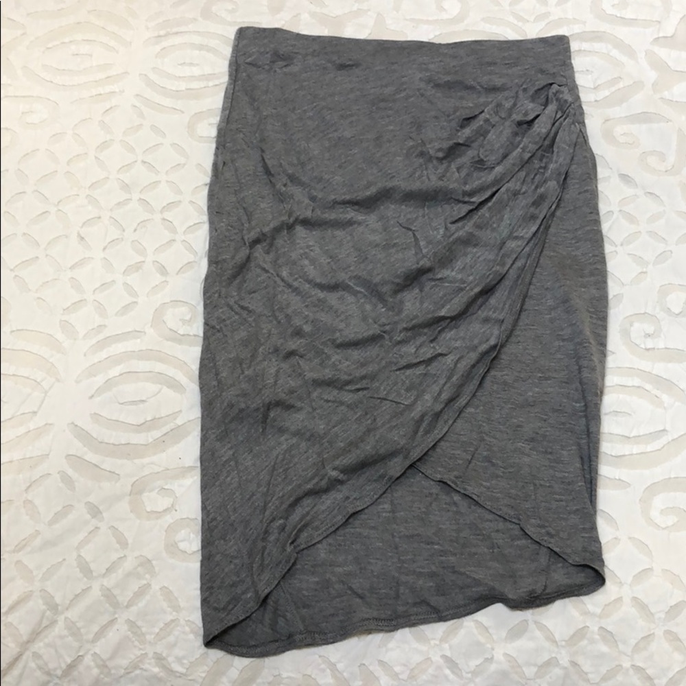 Helmut Helmut Lang Heather Grey Jersey Skirt